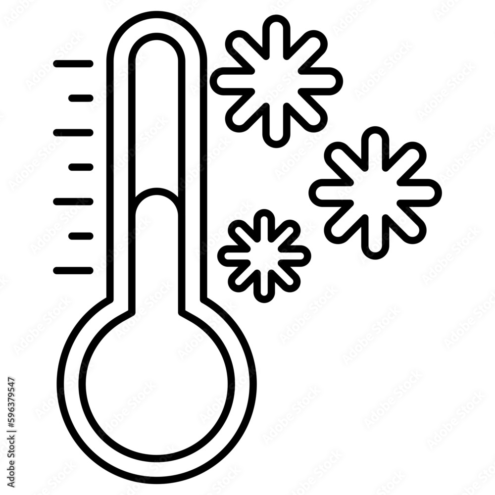Modern design icon of cold temperature Modern design icon of cold temperature