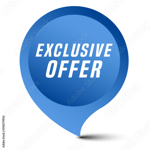 Colorful vector flat design banner excusive offer. This sign is well adapted for web design. photo
