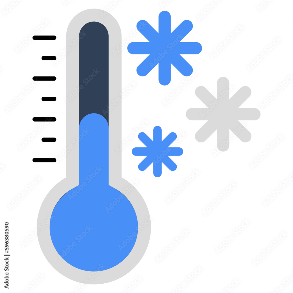 Modern design icon of cold temperature Modern design icon of cold temperature