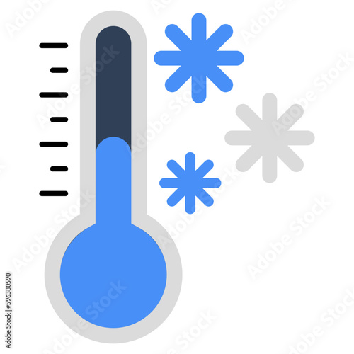 Modern design icon of cold temperature 