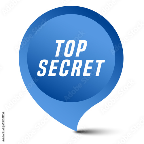 Colorful vector flat design banner top secret. This sign is well adapted for web design.