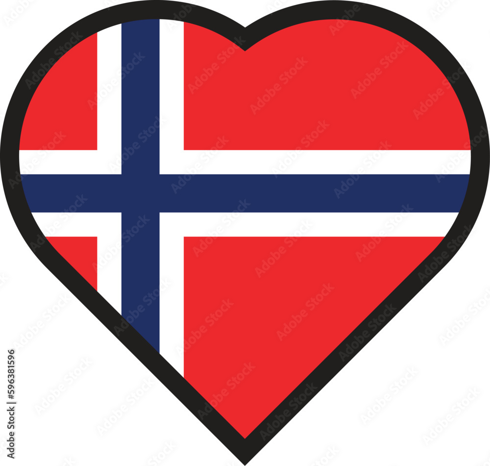 Obraz premium love flag Norway