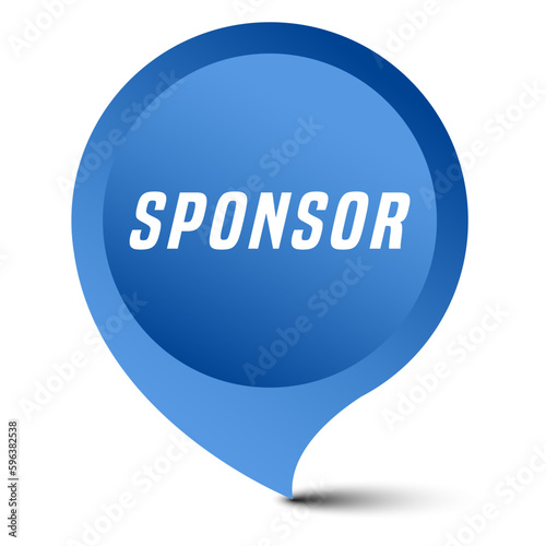 Colorful vector flat design banner sponsor. This sign is well adapted for web design.