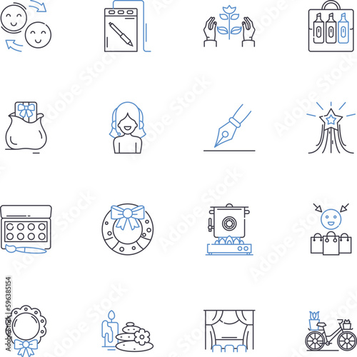 Ingenuity line icons collection. Innovation, Resourcefulness, Creativity, Ingeniousness, Novelty, Originality, Inventiveness vector and linear illustration. Generative AI