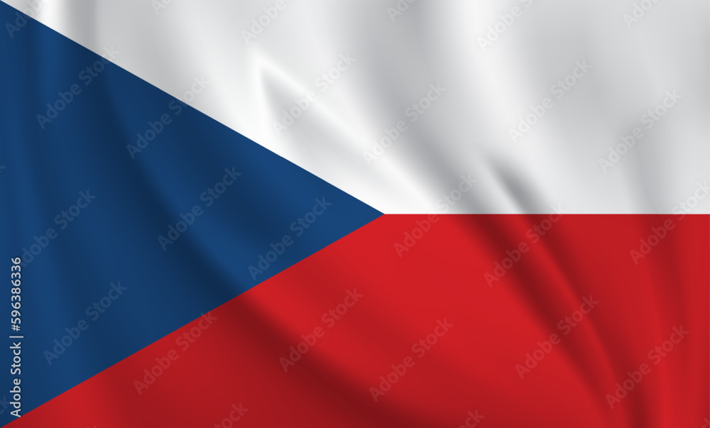 Czech Republic flag waving in the wind. 3D rendering vector illustration EPS10.
Czech Republic flag waving in the wind. 3D rendering vector illustration EPS10.