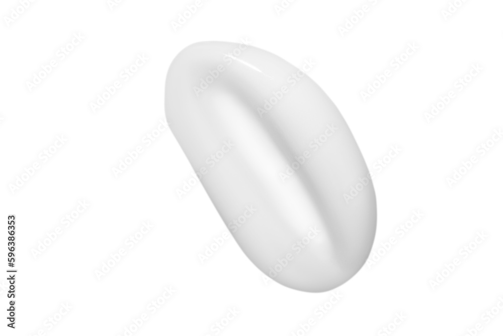 A drop of liquid smeared white cream with no background. PNG A drop of liquid smeared white cream with no background. PNG