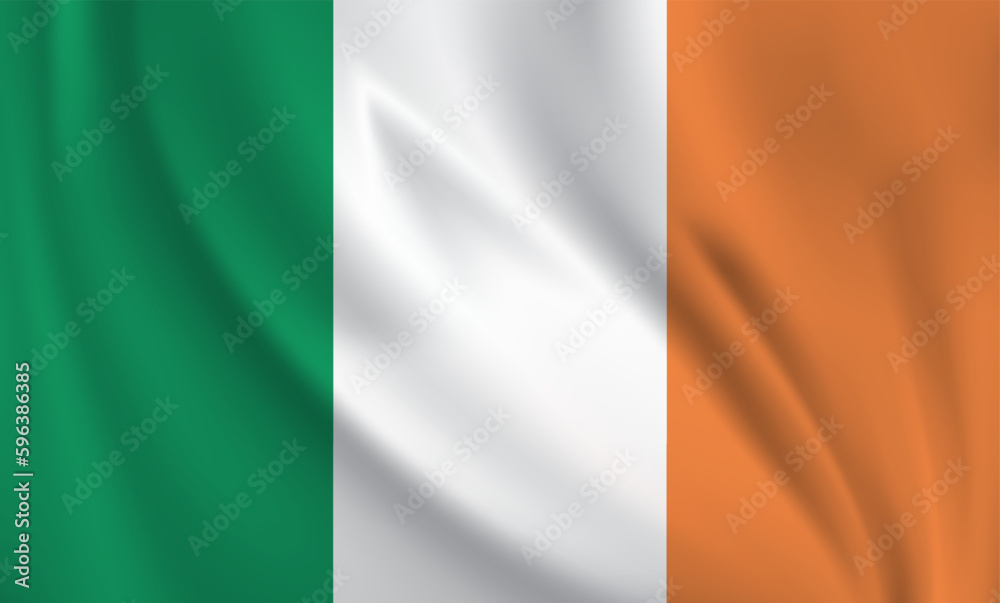 Ireland flag waving in the wind. 3D rendering vector illustration EPS10.
Ireland flag waving in the wind. 3D rendering vector illustration EPS10.