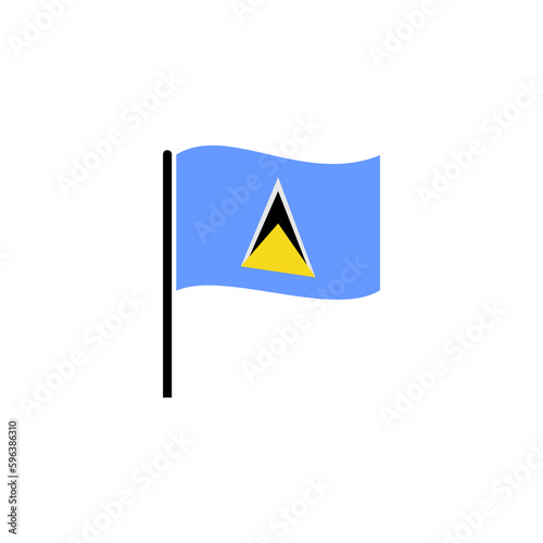 Free Download Saint lucia flags icon set, Saint lucia independence day icon set vector sign symbol - GFXLoad