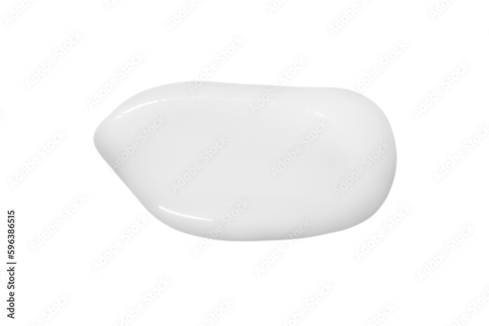 A drop of liquid smeared white cream with no background. PNG A drop of liquid smeared white cream with no background. PNG