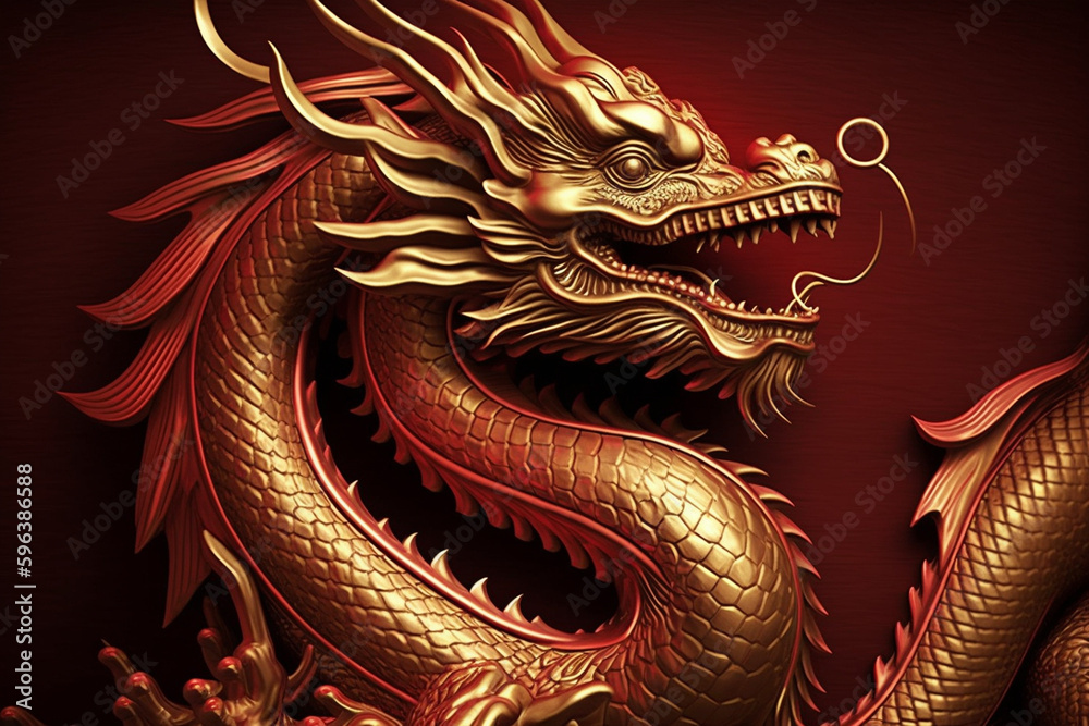Fototapeta premium chinese style dragon year of the dragon made with generative ai