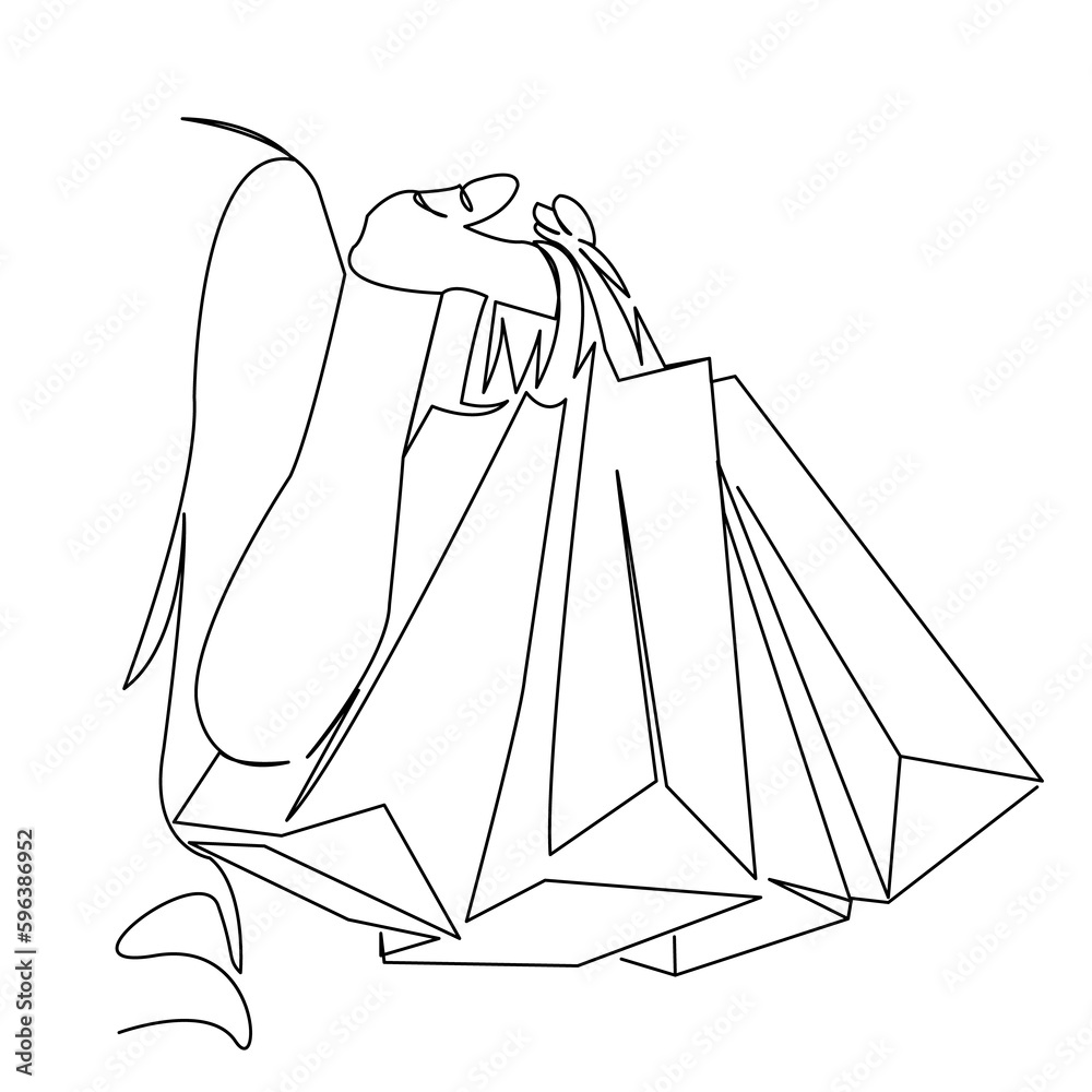 hand with shopping bags hand with shopping bags