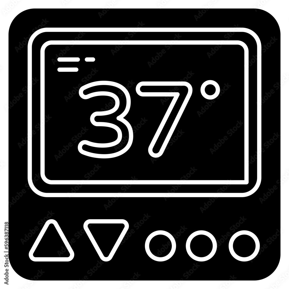 A creative design icon of thermostat A creative design icon of thermostat