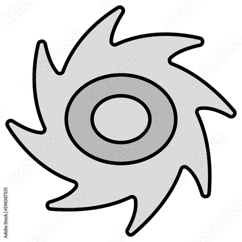A flat design icon of typhoon 