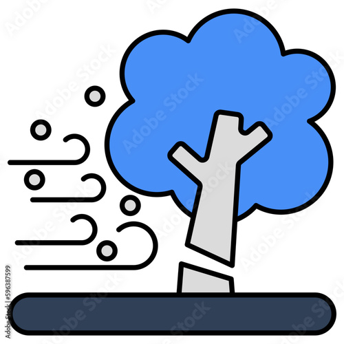 A perfect design icon of windstorm 