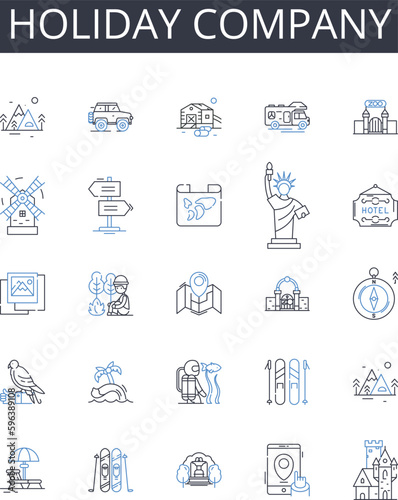 Holiday company line icons collection. Health, Wellness, Fitness, Nutrition, Mindfulness, Meditation, Rehabilitation vector and linear illustration. Therapy,Counseling,Psychology outline Generative AI