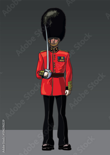 Brithish queen guard in uniform