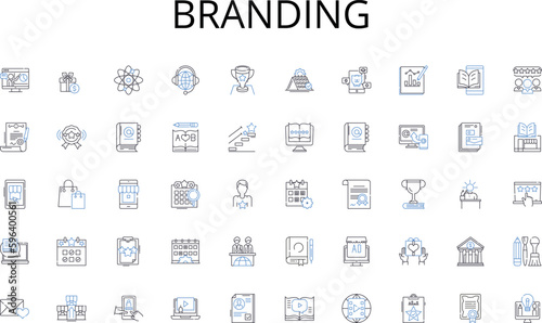 Branding line icons collection. Collaboration, Iterative, Scrum, Prioritization, Self-organizing, Empowerment, Sprint vector and linear illustration. Feedback,Deliverables,Agility Generative AI