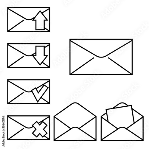 Emails vector icon pack