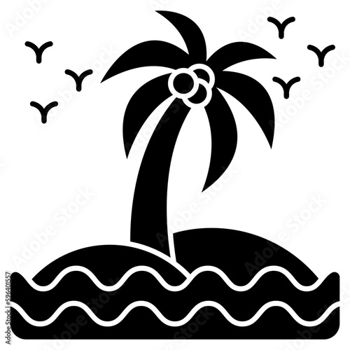 A perfect design icon of island 