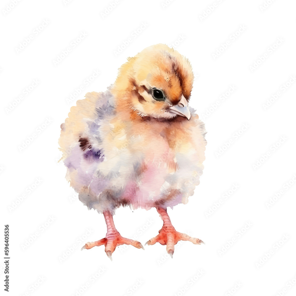 Fototapeta premium chicken watercolor. generative ai
