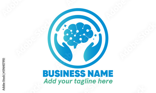 Artistic Abstract Mental Health Psychologist Psychiatrist Therapist Counselor Business Logo Design Template Vector