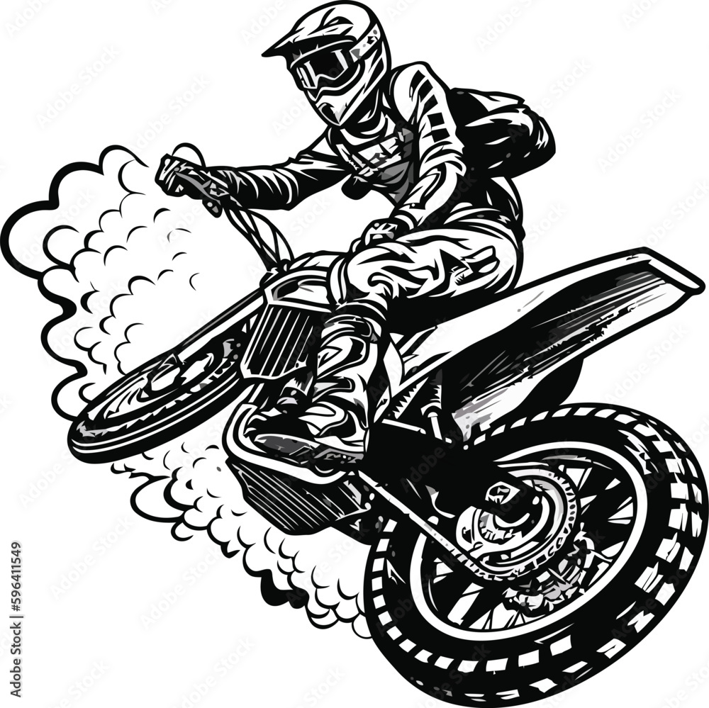 Vector motocross illustration designs Stock Vector | Adobe Stock