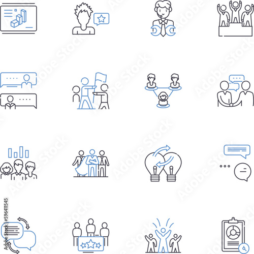Ultimate regulator line icons collection. Regulation, Control, Precision, Efficiency, Optimized, Mastery, Authority vector and linear illustration. Dominance,Power,Rule outline signs set Generative AI