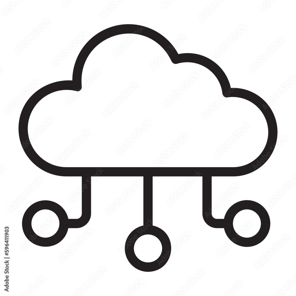 cloud computing line icon cloud computing line icon