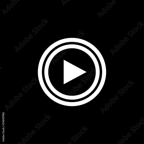 Free Download Play icon illustration isolated on black background  - GFXLoad