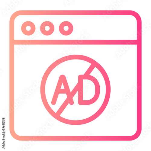 ad blocker gradient icon