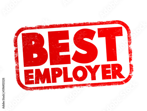 Best Employer text stamp, concept background