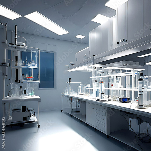 Modern Laboratory with Equipment in White © Nick