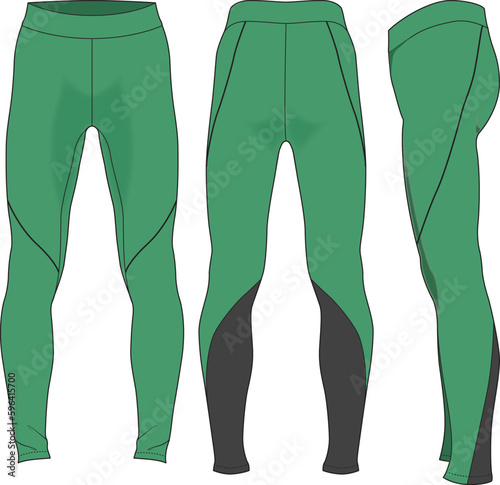 UNISEX SPORTS WEAR LYCRA TIGHTS TRACK JOGGERS AND TROUSERS VECTOR SKETCH