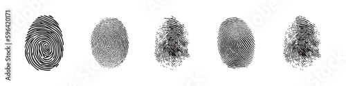 Slika na platnu Set of fingerprints icons