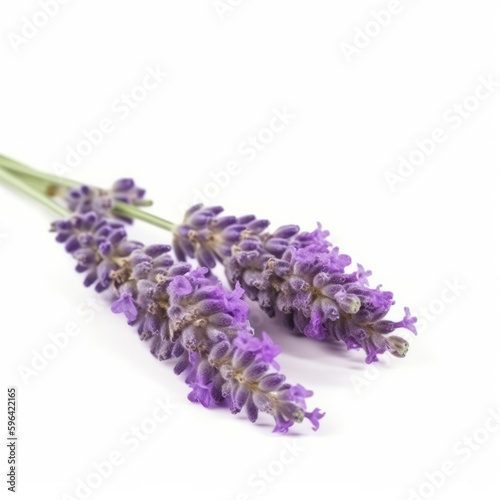 Lavender flower isolated. Illustration AI Generative