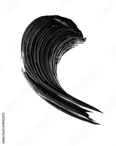 Foto Smudged black mascara on transparent background