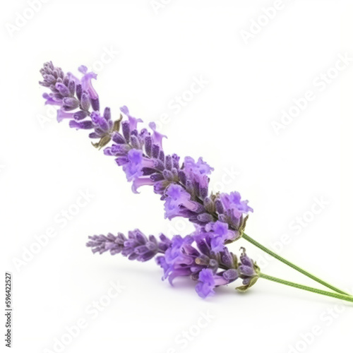 Lavender flower isolated. Illustration AI Generative