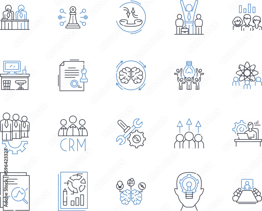 Crew member line icons collection. Sailors, Deckhands, Stewards, Engineers, Pilots, Officers, Navigation vector and linear illustration. Safety,Security,Maintenance outline signs set Generative AI
