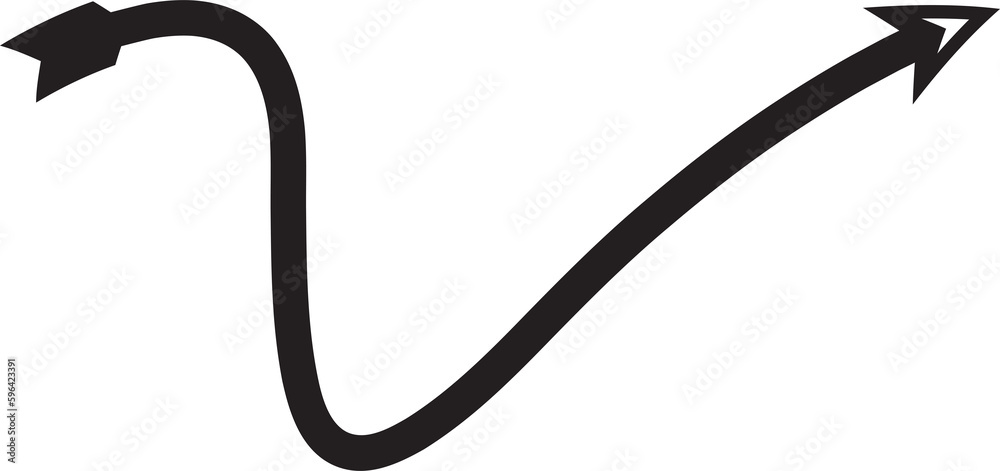 curved arrow bow symbol