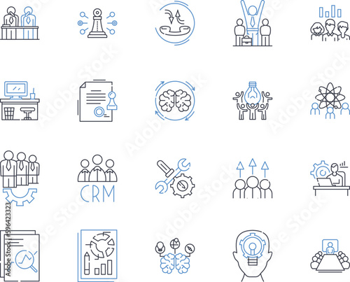 Crew member line icons collection. Sailors, Deckhands, Stewards, Engineers, Pilots, Officers, Navigation vector and linear illustration. Safety,Security,Maintenance outline signs set Generative AI