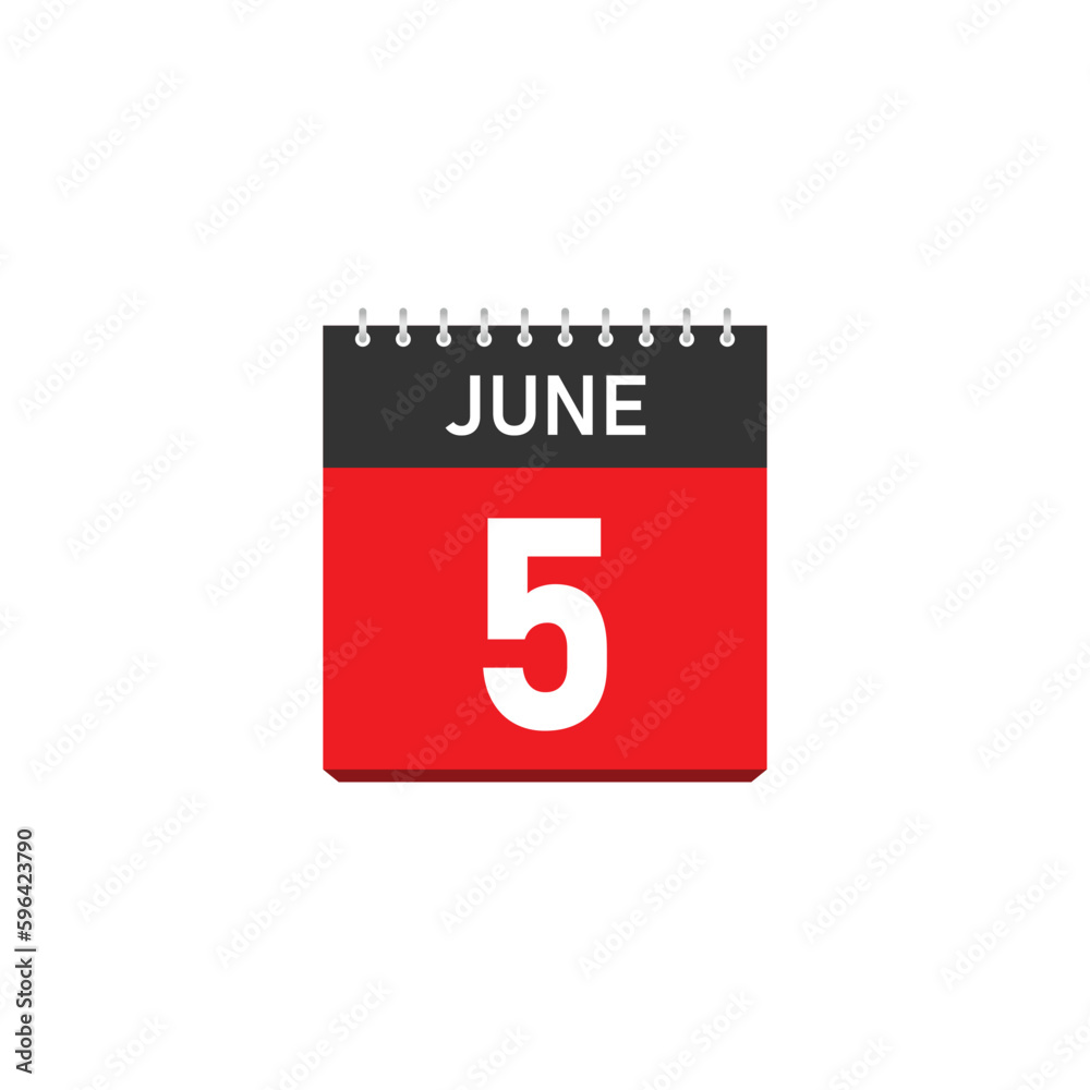 June 5 Concept Design. Vector Illustration. June 5 Concept Design. Vector Illustration.
