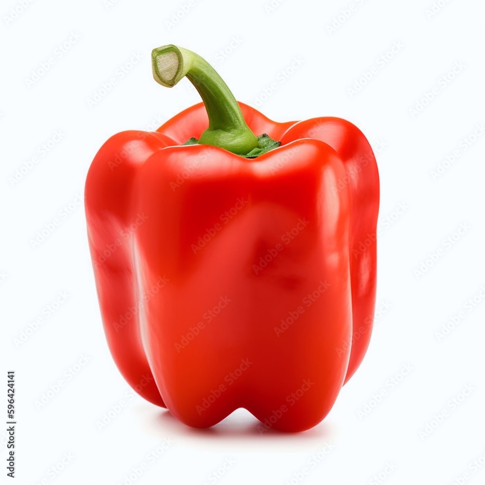 Red bell pepper isolated on white background. Red bell pepper isolated on white background.