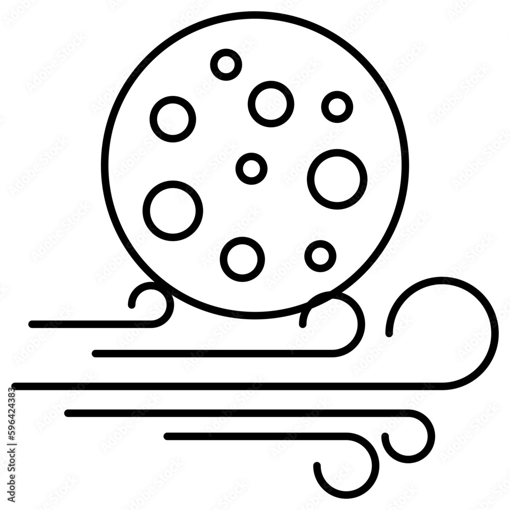 Fototapeta premium An icon design of windy night 