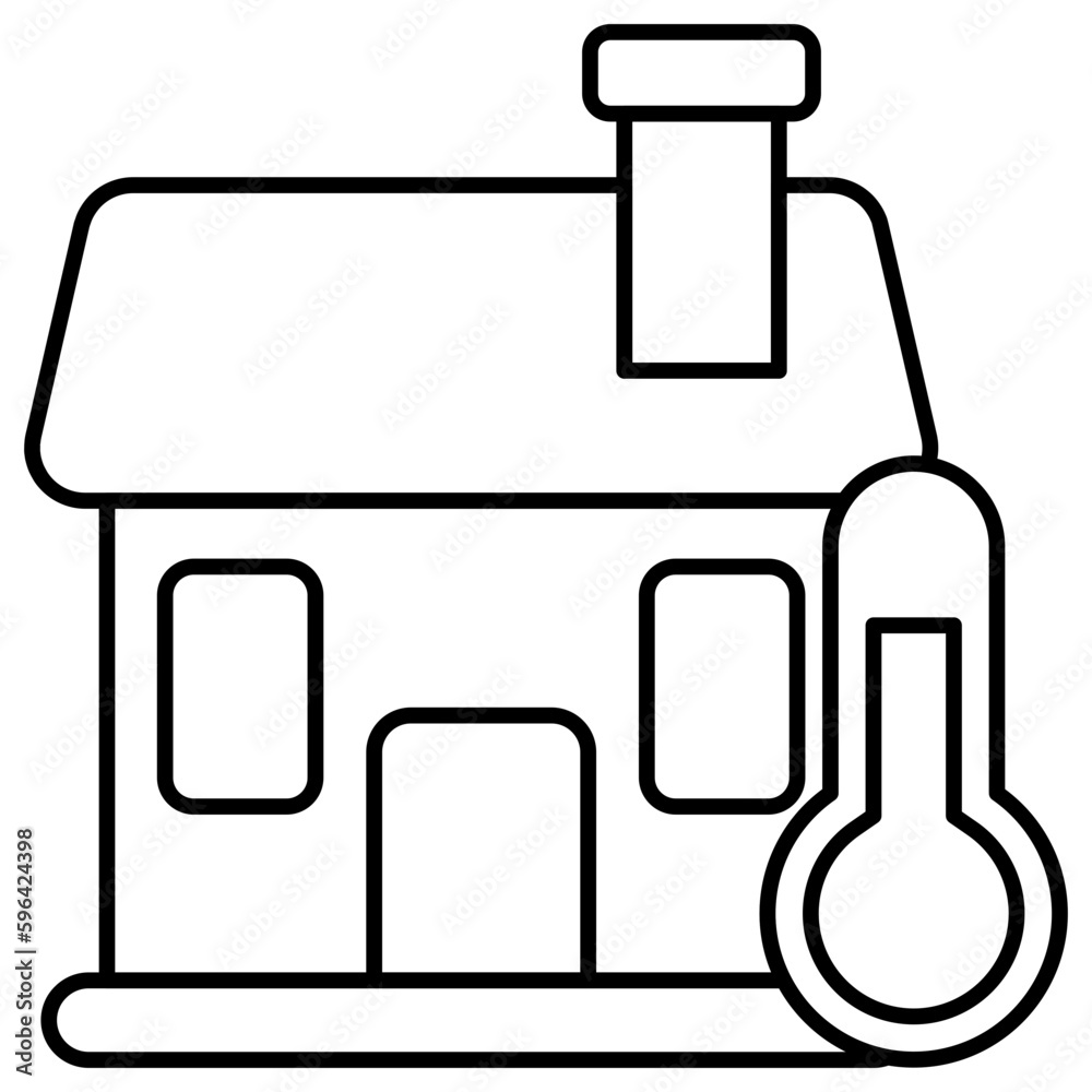 Home temperature icon, editable vector Home temperature icon, editable vector