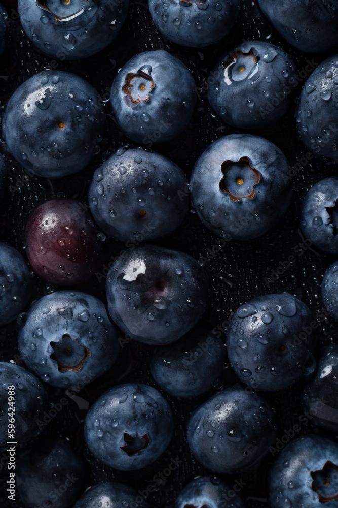 Blueberry background. Illustration AI Generative. Blueberry background. Illustration AI Generative.