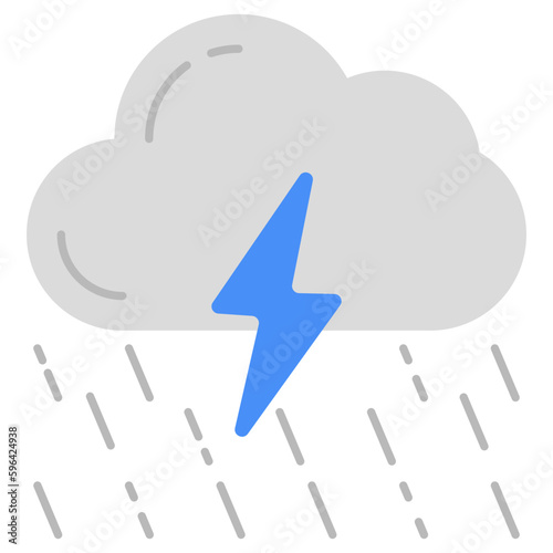 Thunderstorm icon in perfect design