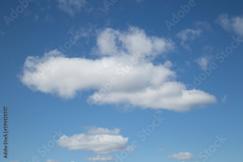 Blue sky with clouds.Sky background with summer clouds.