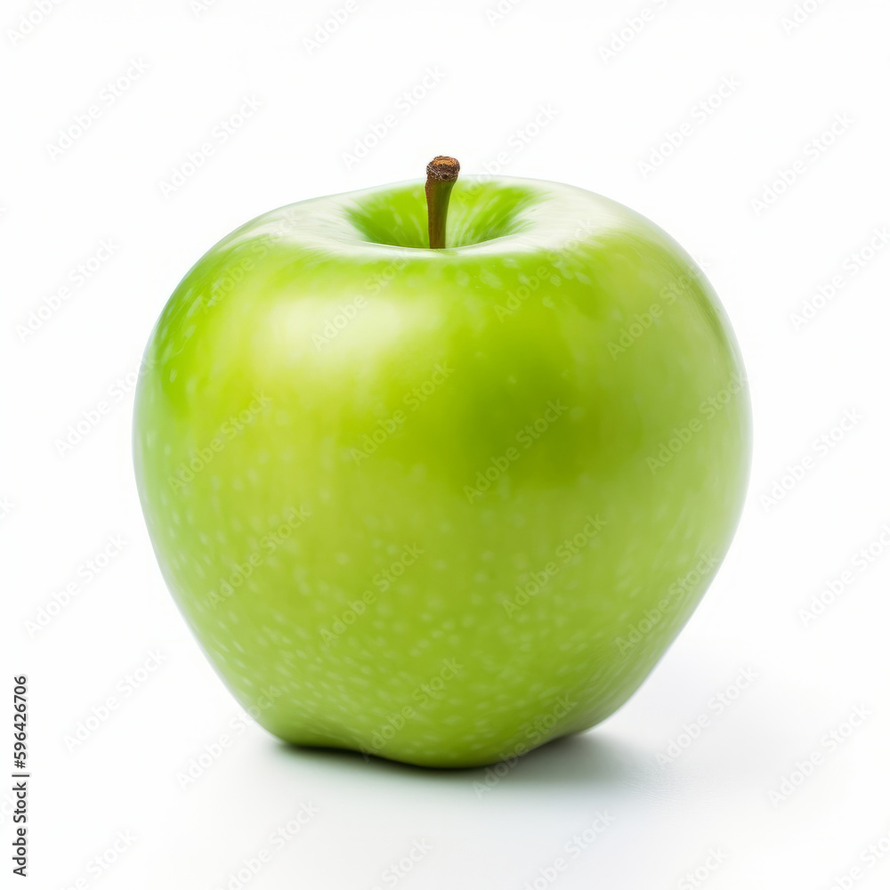 Green apple isolated. Illustration AI Generative Green apple isolated. Illustration AI Generative