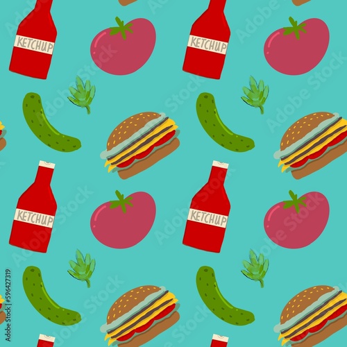 seamless pattern with vegetables