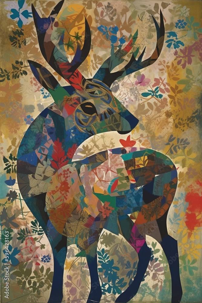 Obraz premium Beautiful abstract painting, image created with generative ai